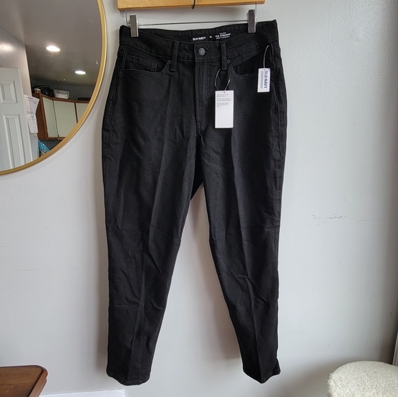 Old Navy Denim - Old Navy high rise O. G. straight black NWT jeans size 10